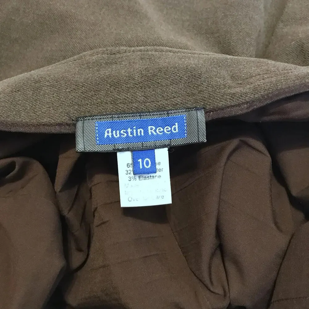 Austin Reed Vintage Brown Knee Length Skirt Women 10 - Picture 14 of 16